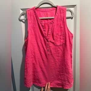 Lilly Pulitzer Size Small Linen tank- hot pink
